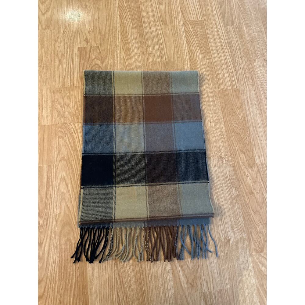 100% Cashmere Plaid Scarf Made in Germany